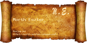 Morth Eszter névjegykártya